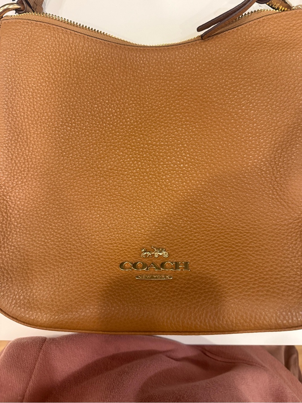 Coach Ellie File Bag (01648) Pebbled Leather in Light Saddle Brown - Picture 2 of 7
